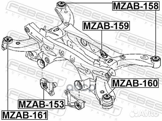 Сайлентблок опоры дифференциала mazda CX-5 KE 2