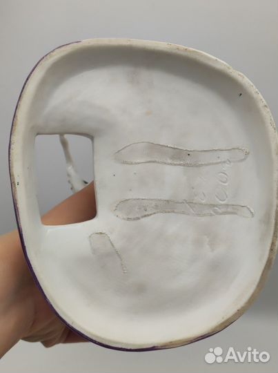 Карандашница салфетница фарфор Жокей высота 17