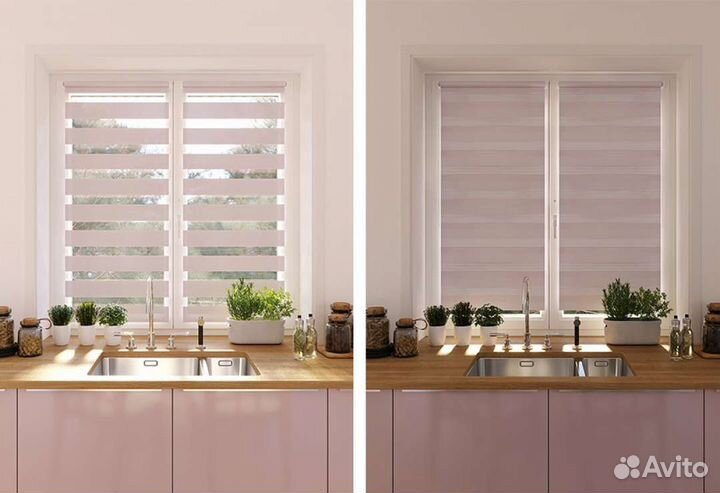 Рулонная штора день-ночь 47*160