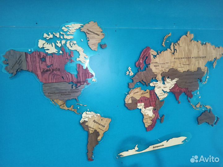 Карты мира многоуровневые с подсветкой