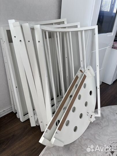 Детская кроватка трансформер круглая