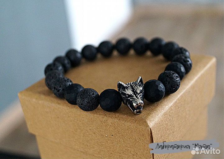 Мужской браслет из натуральных камней