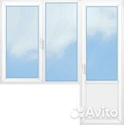 Оконный блок балконной дверью