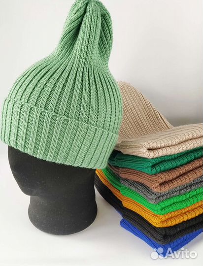 Шапки-резинки разные полушерсть