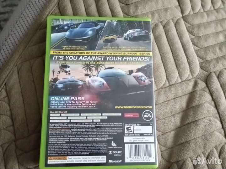 Диск гонки английская версия на Xbox 360