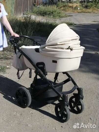 Коляска 3 в 1 эко кожа (agio prado)