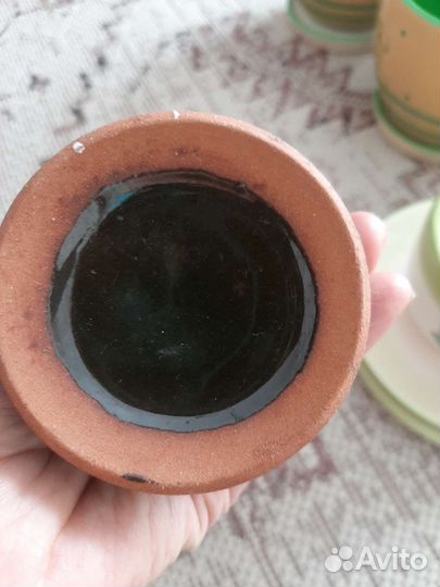 Подсвечник керамика Малахит