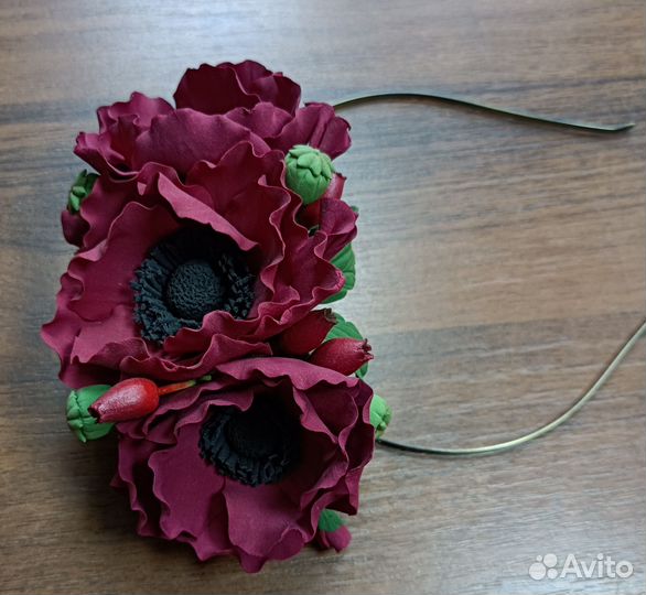 Ободок для волос ручной работы