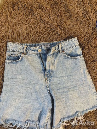 Джинсовые шорты zara 38