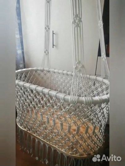 Плетеная подвесная люлька (колыбель)