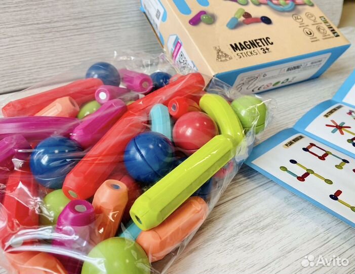 Магнитный конструктор шарики палочки