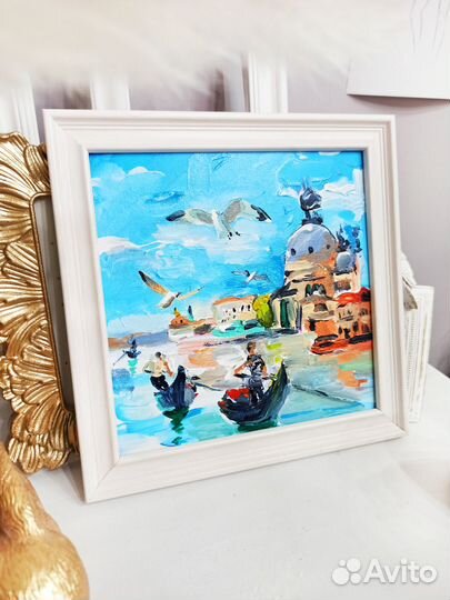 Картина Венеция каналы пейзаж масло холст живопись