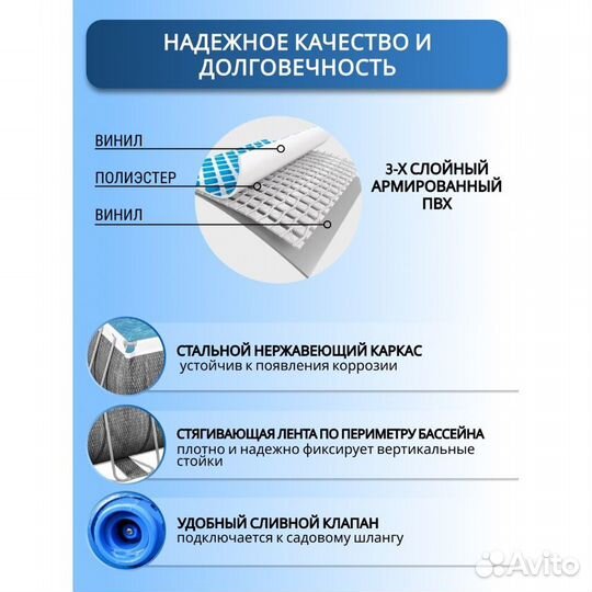 Бассейн 404х201х100 Ротанг