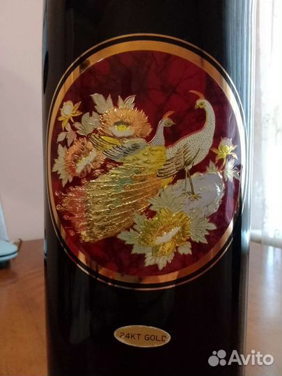 Вазы японские винтажные чёрные фарфор