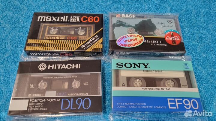 Аудиокассеты запечатанные Sony Maxell Basf