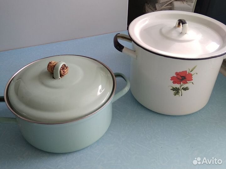 Кастрюли эмалированные