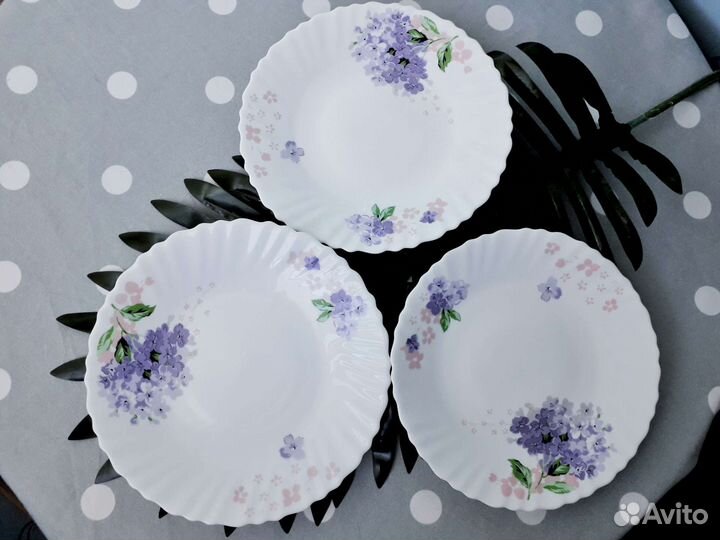 Тарелки обеденные фарфор 19,5 и 18,5 см