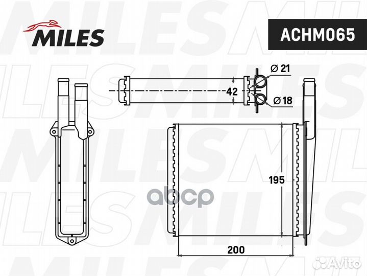 Радиатор отопителя LADA 1117-19 kalina achm065