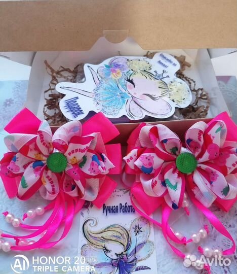 Бантики банты аксессуары для волос. Ручная работа