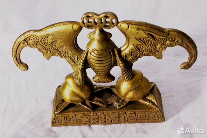 Летучая мышь Китайская статуэтка из Бронзы RU*192