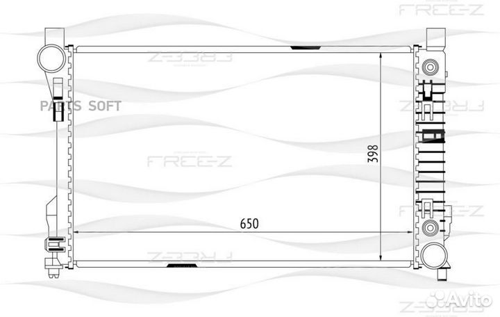 Радиатор охлаждения mercedes W203 00- 2035000303