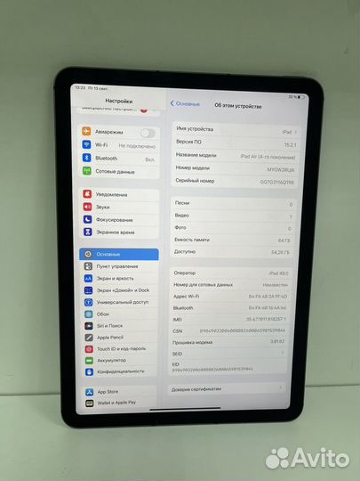 iPad Air 4 64gb Wi-Fi + Cellular