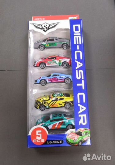 Набор металлических машинок 5 шт