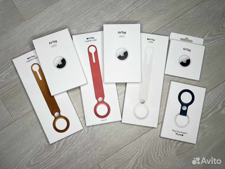 Apple AirTag метки Leather Loop ремешки