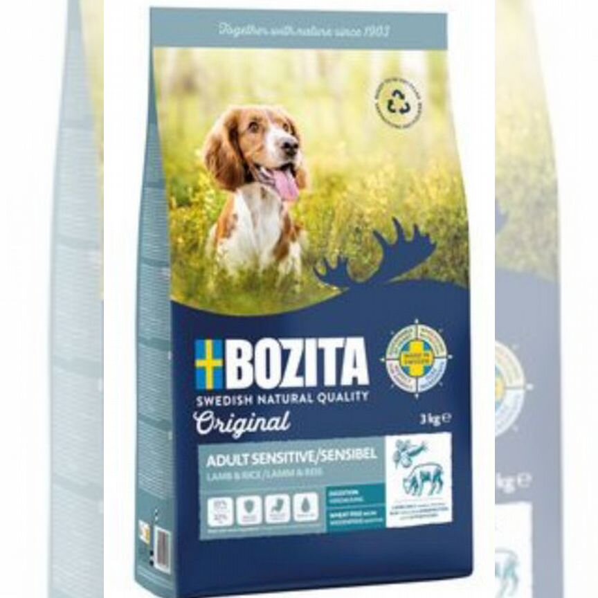 Bozita Original Sensitive Digestion, баранина и ри