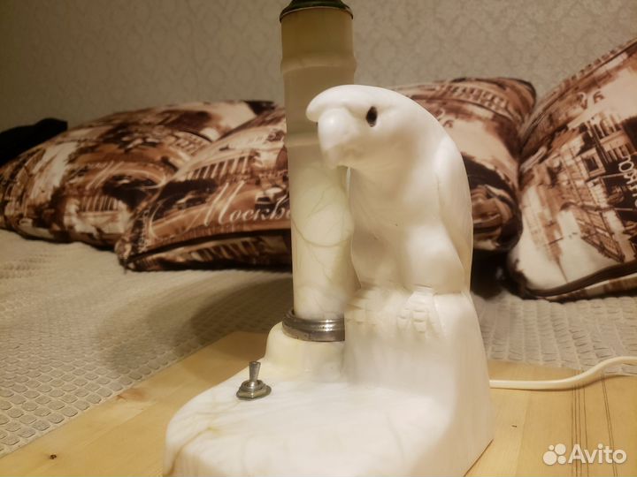 Лампа настольная СССР, мрамор, орел