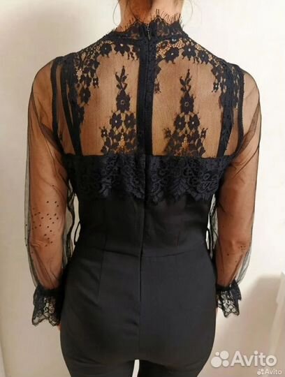 Комбинезон брючный 44 размер блуза ажурная и брюки