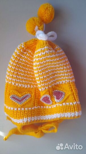 Шапка осень на девочку. Новая р.50-52