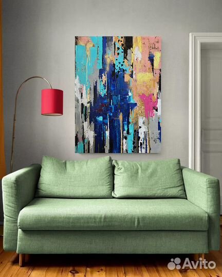 Картина интерьерная абстракция 100 на 70 см