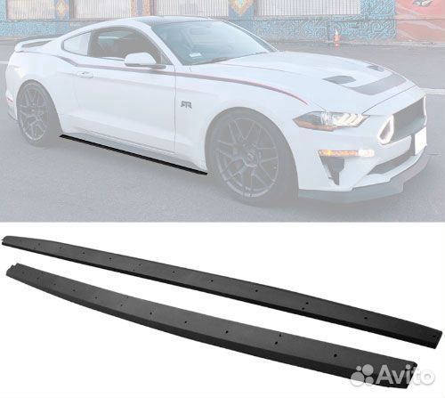 Накладки на боковые пороги Mustang 2015