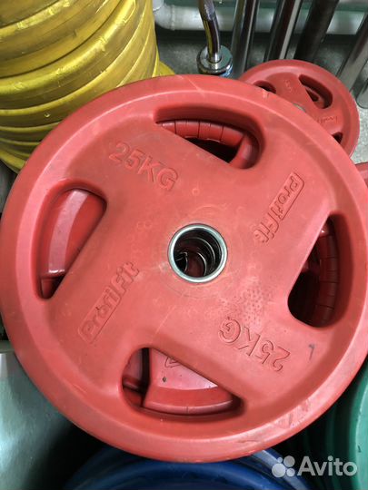 Диски блины для штанги обрезиненные D50 и др