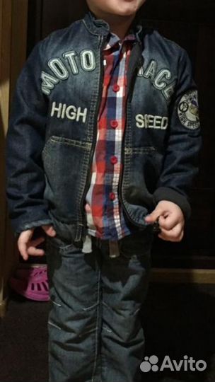 Джинсовая утеплённая куртка