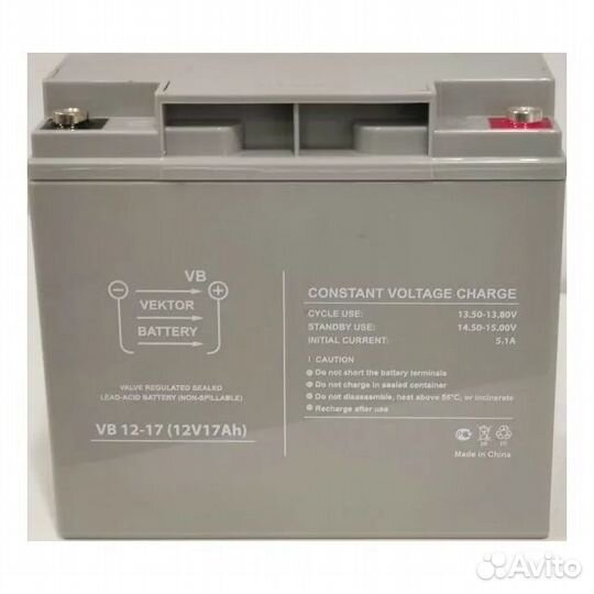 Аккумуляторная батарея vektor energy VB 12В/17Ач