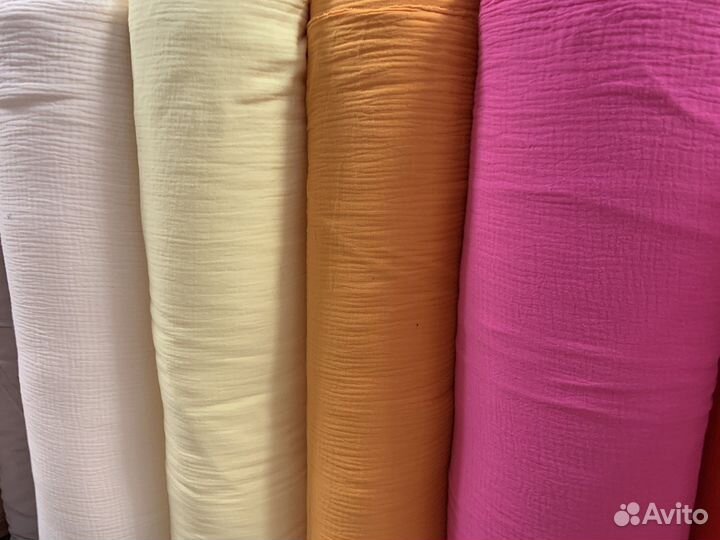 Ткань муслин однотонная на отрез