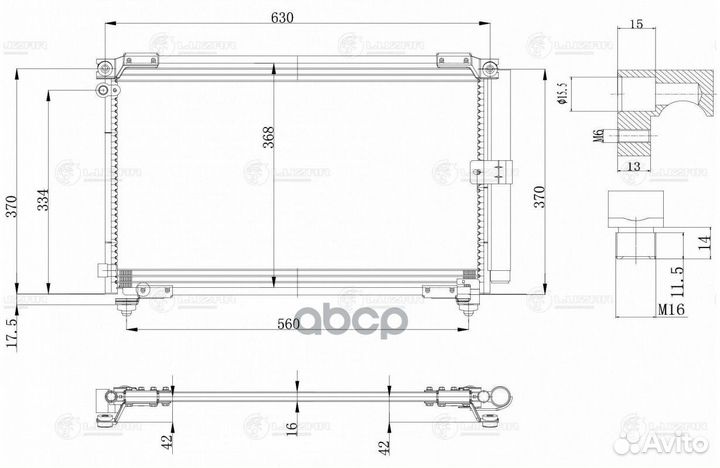 Радиатор кондиц. для а/м Toyota Ipsum (98) /Gai