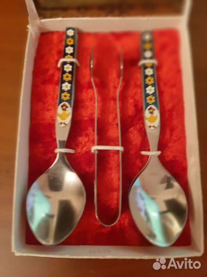 Детский набор с утятами.Эмаль.нержавейка СССР