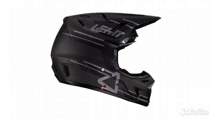 Мотошлем Leatt Moto 9.5 Carbon Helmet Kit, Black