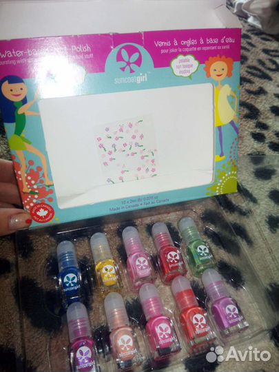 Лак для ногтей + наклейки детский Франция