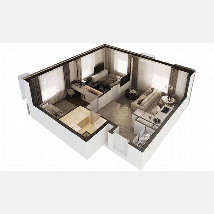 2-к. апартаменты, 52,6 м², 13/30 эт.