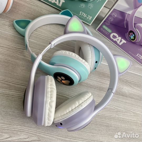 Наушники беспроводные с кошачьими ушками
