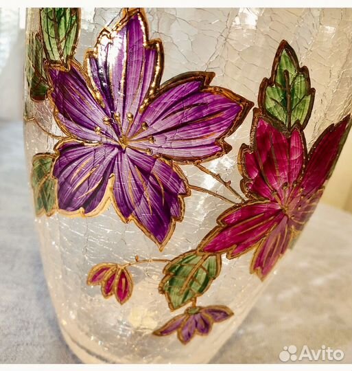 Ваза фарфоровая голубая