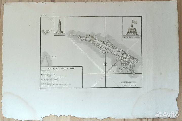 Большой Антикварный план Кронштадта 1783