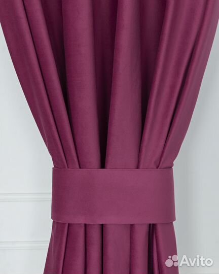 Портьеры бархат Беллиссимо Винный шторы