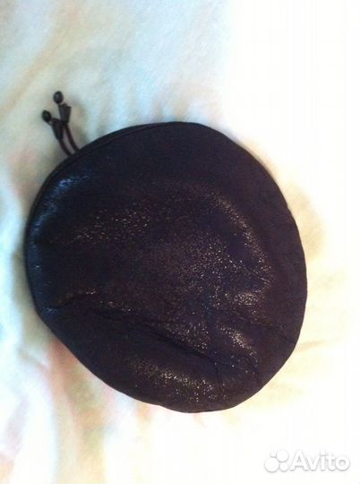 Норковый берет зелёного цвета