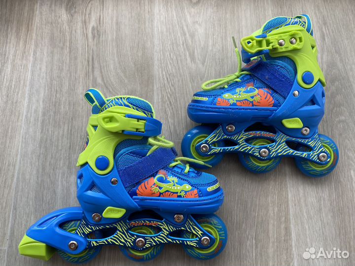 Роликовые коньки детские с защитой 26-29