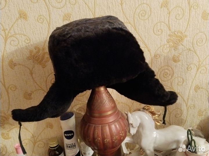 Мужская шапка ушанка нутрия и цыгейка 56,57 бу